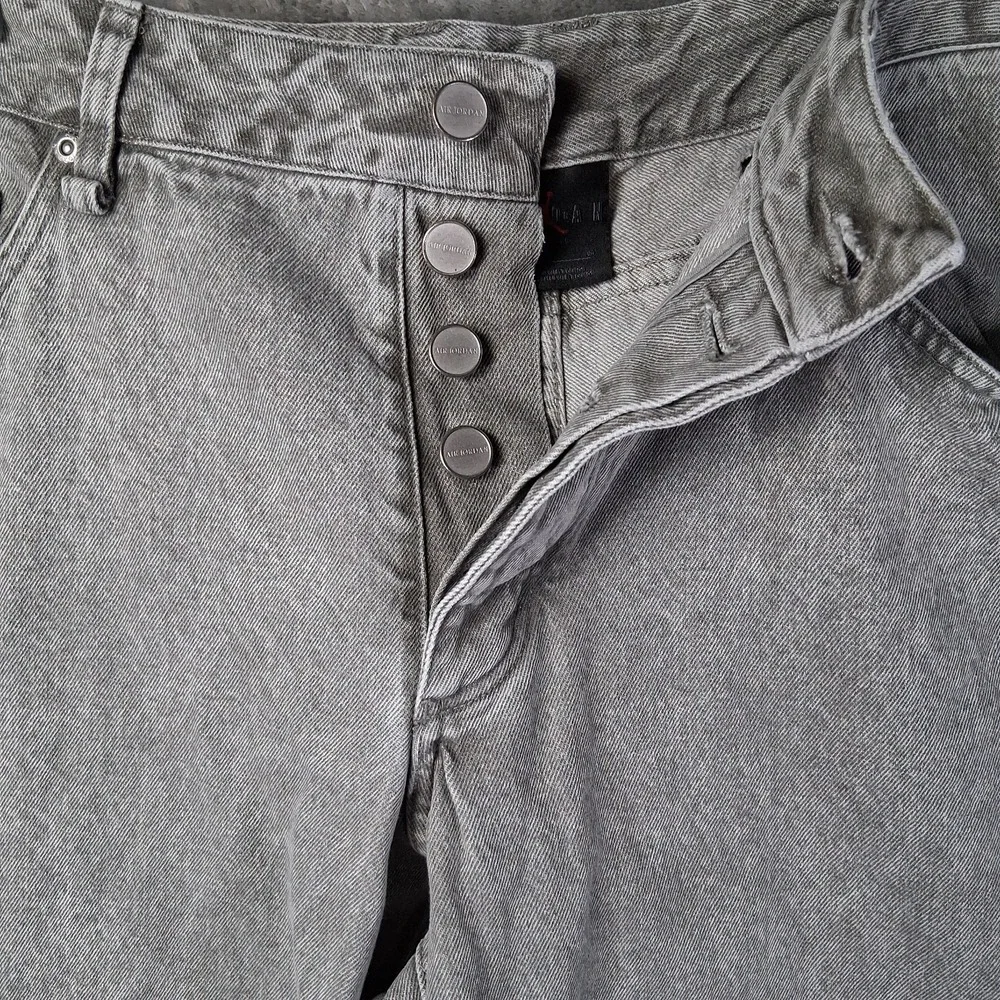 Nike Air Jordan 5 Pockets Heavyweight Jeans Men's 34x34 Gray Relaxed Button Fly